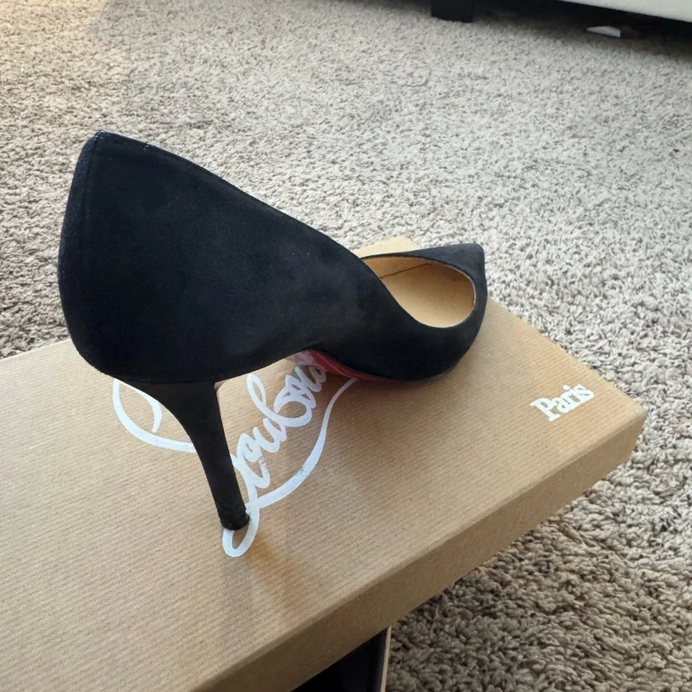 Christian Louboutin Black Suede Heels